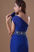 Abito da Sera in Chiffon monospalla con Perline - 7