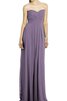 A-Linie Herz-Ausschnitt Chiffon plissiertes bodenlanges langes Brautjungfernkleid - 1