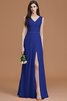Robe demoiselle d'honneur naturel ruché avec chiffon ligne a manche nulle - 31