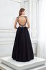 Robe de bal longueur au ras du sol manche nulle avec perle ligne a en chiffon - 2
