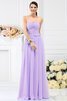 Drapiertes Prinzessin A Linie Bodenlanges Brautjungfernkleid aus Chiffon - 19