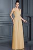 Robe demoiselle d'honneur longue de princesse en chiffon fermeutre eclair a-ligne - 5