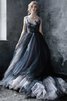 Vestido de Novia en Tul de Fajas de Escote redondo de Encaje Adorno de Apliques - 2