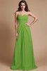 Robe demoiselle d'honneur longue en chiffon a-ligne de princesse de col en cœur - 13