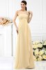 Robe demoiselle d'honneur longue plissage de princesse avec sans manches ligne a - 6