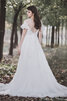 Abito da sposa moda giunonico a-line particolare con manica corte con increspature - 3