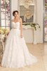 Abito da Sposa Fuori dalla spalla in Pizzo con Maniche Lunghe Vintage con Piega moda - 3