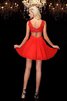 A Linie Prinzessin Empire Taille Mini Abschlusskleid aus Chiffon - 2