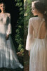 Abito da sposa a spiaggia giunonico cerniera a terra in stain elastico decorato - 1