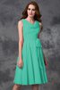 Abito da Damigella Naturale Principessa in Chiffon A-Line Cerniera - 15