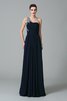 Prinzessin A-Linie Chiffon Ärmellos Bodenlanges Abendkleid - 4
