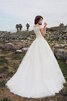 Abito da Sposa A-Line sogno con Bottone in Pizzo in Tulle A Terra - 2