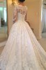 Abito da sposa a terra con increspature tradizionale fantastico lusso in pizzo - 2