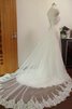 Herz-Ausschnitt Meerjungfrau Spitze Tüll Brautkleid mit gekappten Ärmeln mit Applikation - 3