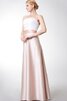 Satin Herz-Ausschnitt rückenfreies gerüschtes langes stilvolles Brautjungfernkleid - 3