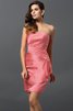 Robe demoiselle d'honneur naturel avec zip de bustier manche nulle gaine - 28
