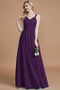 Abito da Damigella Senza Maniche Naturale in Chiffon Principessa A-Line - 19