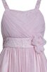 Robe de cortège enfant manche nulle a-ligne avec décoration dentelle en tulle avec fleurs - 2