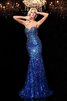 Meerjungfrau Stil Ärmelloses Sexy Abendkleid aus Paillette mit Gericht Schleppe - 1
