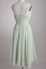 Robe demoiselle d'honneur simple longueur mollet en chiffon manche nulle bretelles spaghetti - 5
