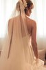 Vestido de Novia de Corte Evasé en Organza de Cola Barriba de Escote Corazón - 3