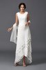 Vestido de Madrina de Corte princesa en Gasa de Escote redondo de Hasta el Tobillo - 1
