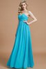 Herz-Ausschnitt Chiffon Ärmelloses Normale Taille Brautjungfernkleid mit hoher Tailler - 3