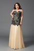 Ärmelloses XXL Mini Ballkleid mit Applikation mit Reißverschluss - 4