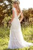 Plissiertes A-Line schwingendes langes prächtiges Brautkleid mit gekappten Ärmeln - 3