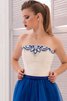 Ärmelloses Tüll plissiertes Herz-Ausschnitt bodenlanges Ballkleid mit natürlicher Taille - 2