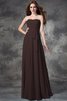 Normale Taille A-Line Chiffon Bodenlanges Anständiges Brautjungfernkleid - 7