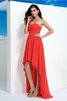 Vestido de Fiesta de Corte-A en Gasa de Drapeado de Sin mangas de Escote Corazón - 5