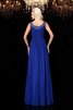 Vestido de Noche de Corte-A en Gasa de Sin mangas de Hasta el suelo de Barco - 2