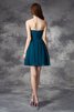 Reißverschluss Ärmelloses Formelles Kurzes Abiballkleid mit Rüschen - 2
