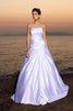 Abito da Sposa Stravagante Allacciato in Raso Radiosa con Applique - 1