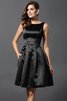 Prinzessin Satin A-Linie Knielanges Brautjungfernkleid mit Natürlicher Taille - 2