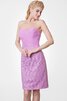 Robe demoiselle d'honneur romantique facile fermeutre eclair ruché de fourreau - 4