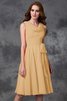 Abito da Damigella Naturale Principessa in Chiffon A-Line Cerniera - 12