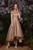 Auffällig A Linie Anständiges Stilvolles Cocktailkleid mit Gekappten Ärmeln - 1
