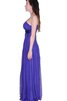 A-Line plissiertes Chiffon Paillettenbesetztes langes Brautjungfernkleid - 3