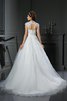 Clasico Vestido de Novia de Corte Evasé de Cremallera de Apliques de Largo - 2