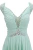 Paillettenbesetztes Chiffon A-Linie plissiertes bodenlanges Brautjungfernkleid - 10