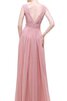 Robe demoiselle d'honneur delicat romantique de tour de ceinture empire de lotus en chiffon - 2