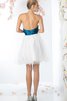 Robe de graduation bref plissage avec sans manches avec perle a-ligne - 3