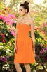 Normale Taille Ärmelloses Chiffon Drapiertes Knielanges Brautjungfernkleid - 20