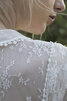 Spitze Fantastisch Anständiges Bodenlanges Brautkleid mit Hohem Kragen - 7