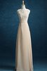 Elegante Vestido de Fiesta de Sin mangas de Barco de Encaje Adorno - 1