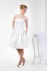 Vestido de Novia de Corte-A de Hasta la Rodilla de Natural de Cremallera de Plisado - 2