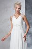 V-Ausschnitt A-Linie Vintage Luxus Brautkleid aus Chiffon - 7