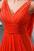 Empire Taille Chiffon drapiertes V-Ausschnitt langes Brautmutterkleid - 4